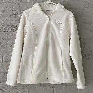 Columbia White Zip Up Jacket